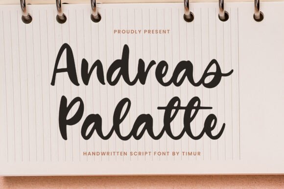 Andreas Palatte: A Handwritten Script Font for Elegant Craft Projects