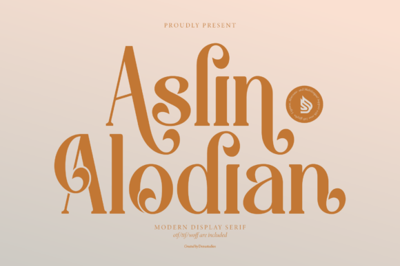 Aslin Alodian: A Chic Serif Font for Handmade Brands