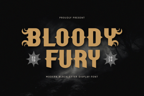 Bloody Fury: A Bold Blackletter Font for Digital Impact