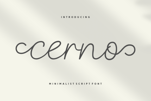 Cerno: A Minimalist Script Font for Thoughtful Editorial Design