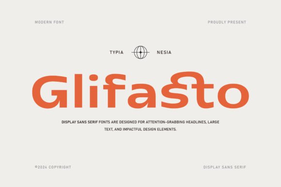 Glifasto: A Bold, Contemporary Sans Serif Display Font for Editorial Design