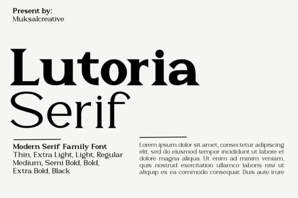 Lutoria Serif: A Modern Serif Font for Campaign Clarity