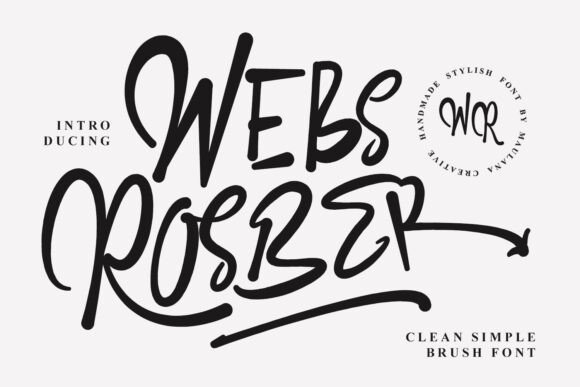 Webs Rosber: A Clean, Hand-Painted Script Font for Real Small Businesses