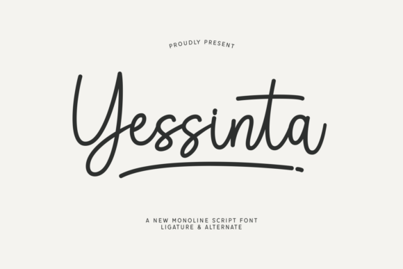 Yessinta: A Modern Monoline Script Font for Digital Branding